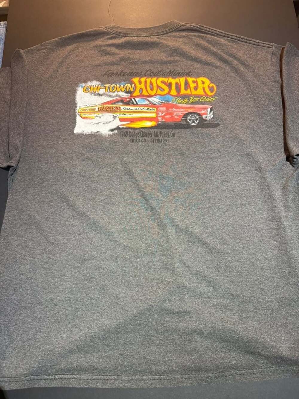 Chi-Town Hustler 1969 Dodge Charger AA/Funny Car T-Shirt, Size XXXL